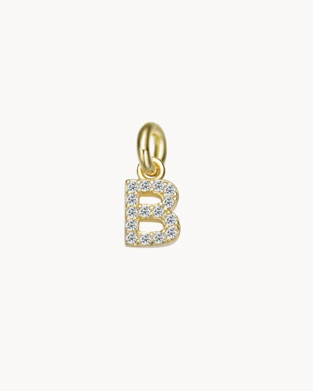 Charm Letter B Sparkle | The Gray Box sold by Apodemia