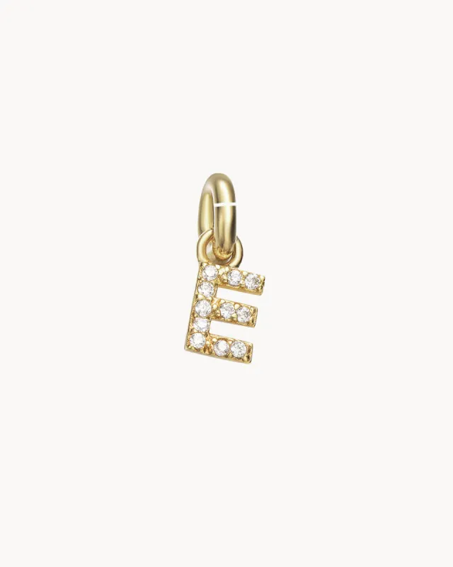 Charm Letter E Sparkle | The Gray Box sold by Apodemia
