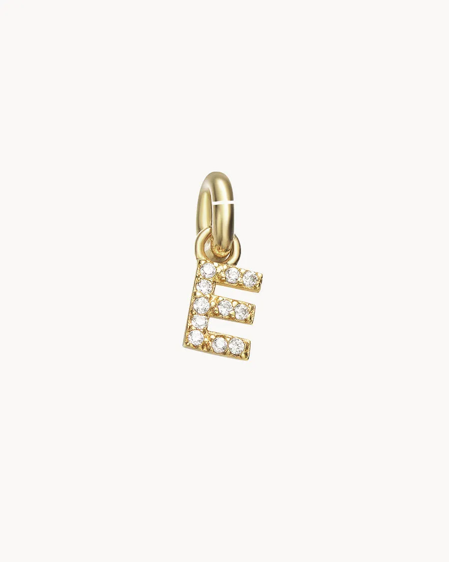 Charm Letter E Sparkle | The Gray Box sold by Apodemia