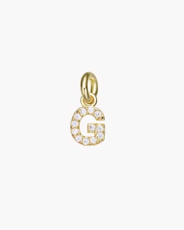 Charm Letter G Sparkle | The Gray Box sold by Apodemia