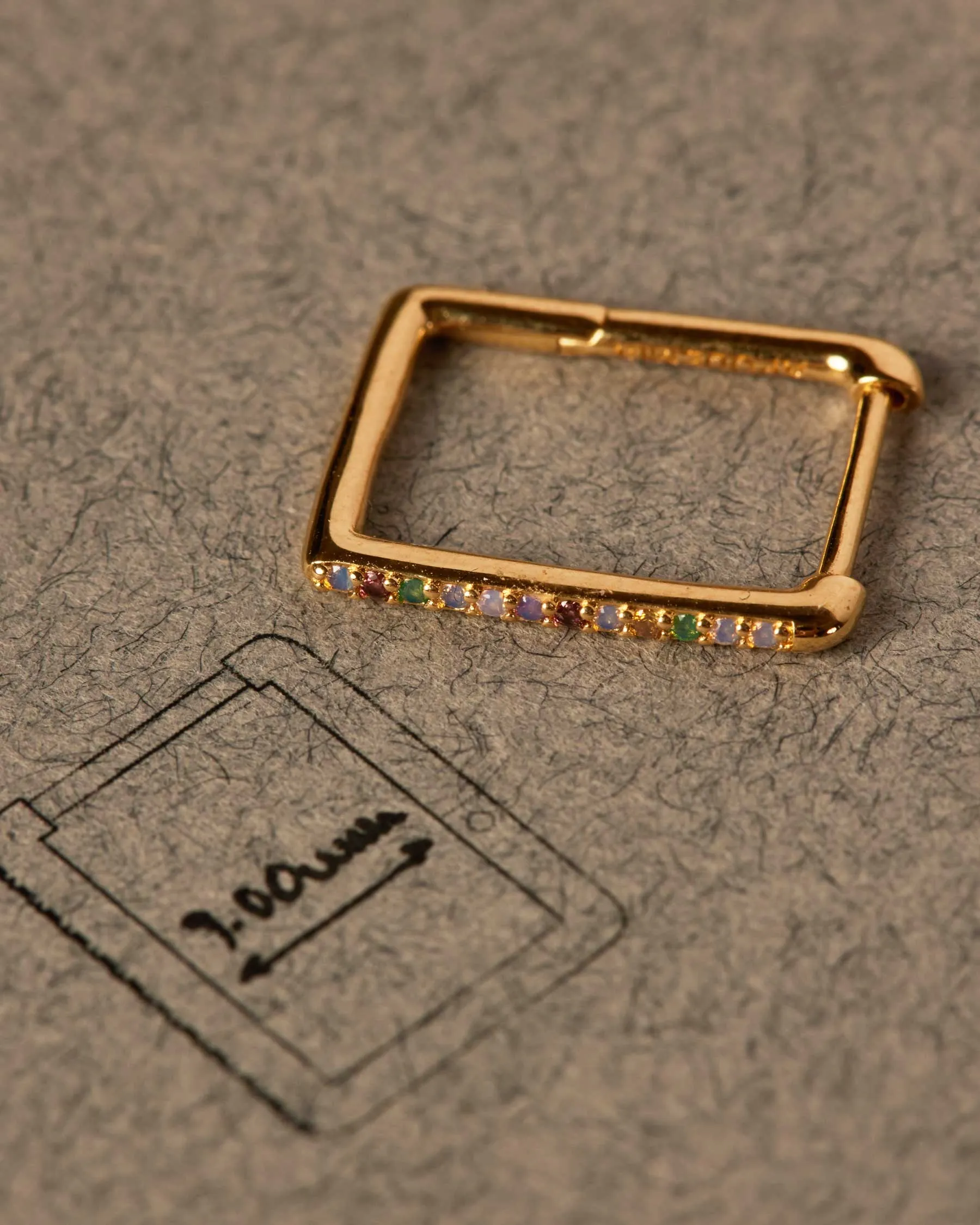 Classic Square Hoop Earrings | The Gray Box sold by Apodemia