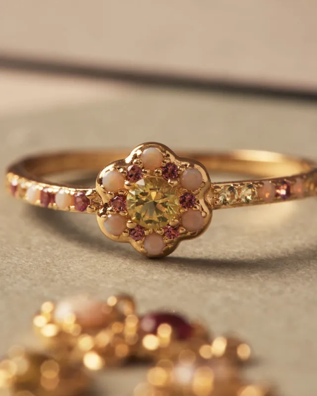 Multicolor Vine Flower Ring sold by Apodemia