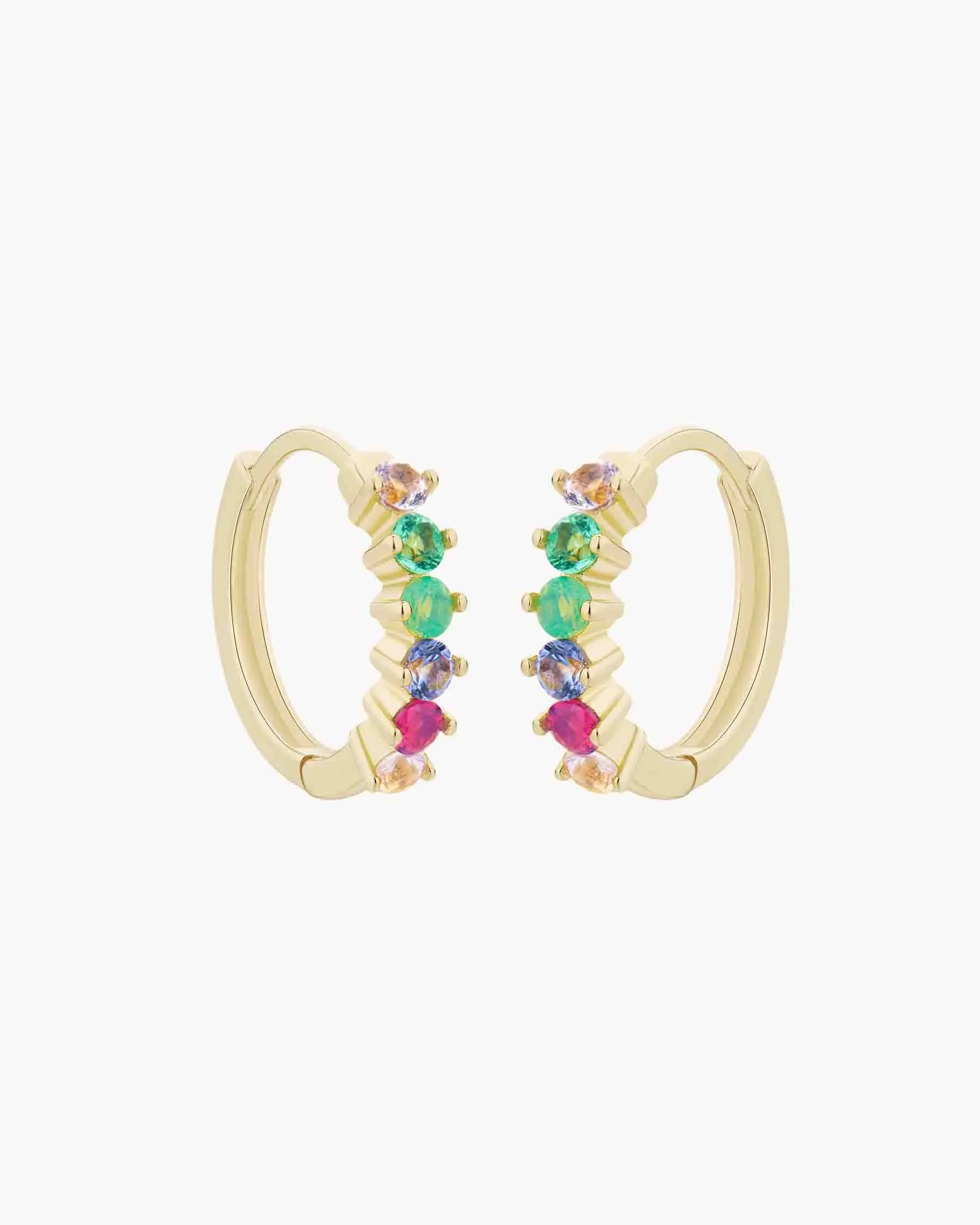 Lobe Rainbow Hoop Earrings sold by Apodemia