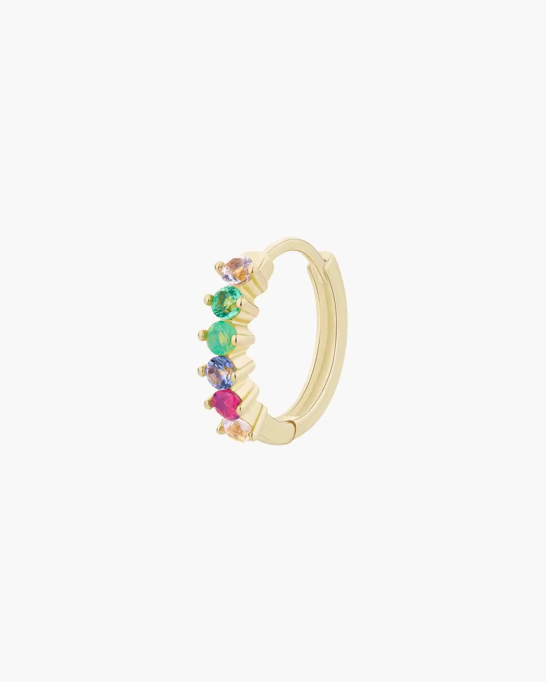 Lobe Rainbow Hoop Earrings sold by Apodemia product image thumbnail 5