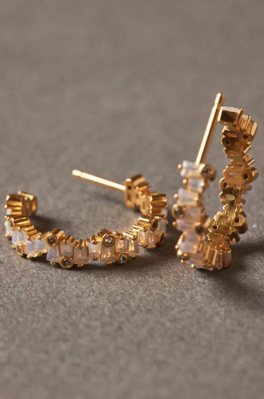 Moon Hoop Earrings sold by Apodemia