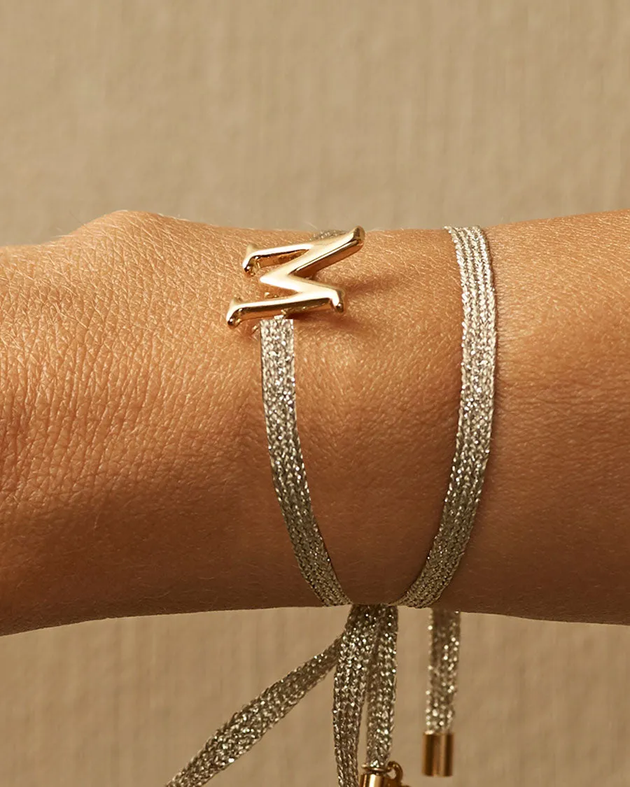 Charm Bracelet Letter M | The Gray Box sold by Apodemia product image thumbnail 2