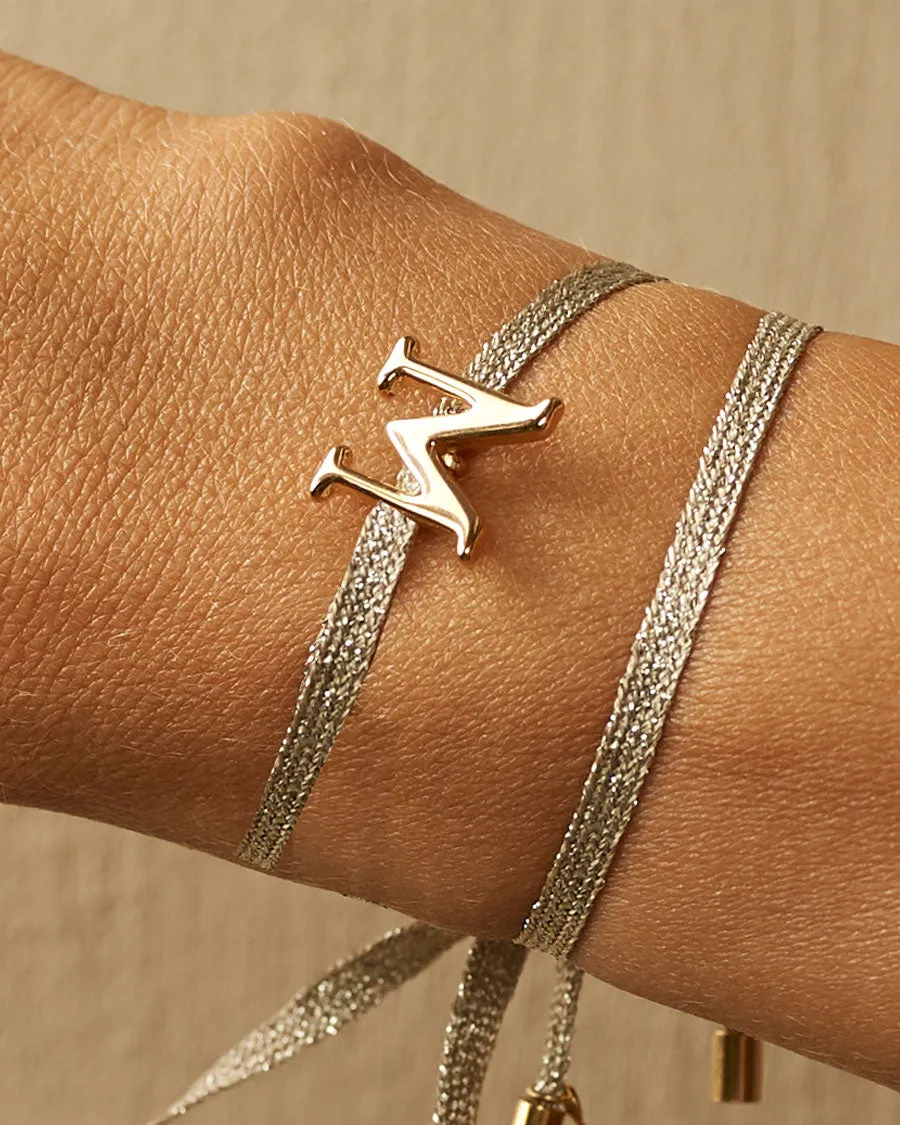 Charm Bracelet Letter M | The Gray Box sold by Apodemia product image thumbnail 3