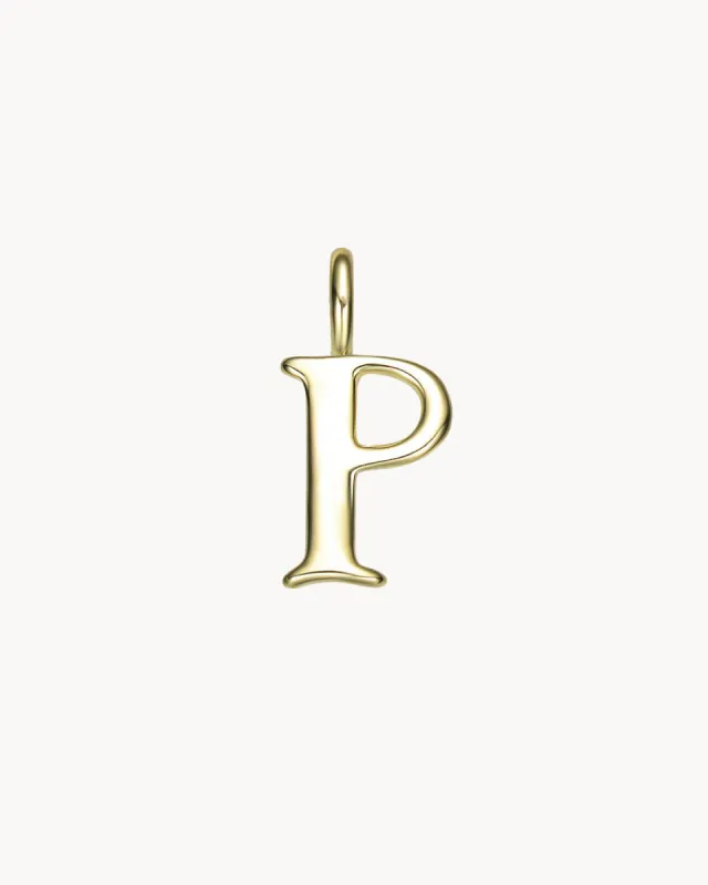 Charm Letter P | The Gray Box sold by Apodemia