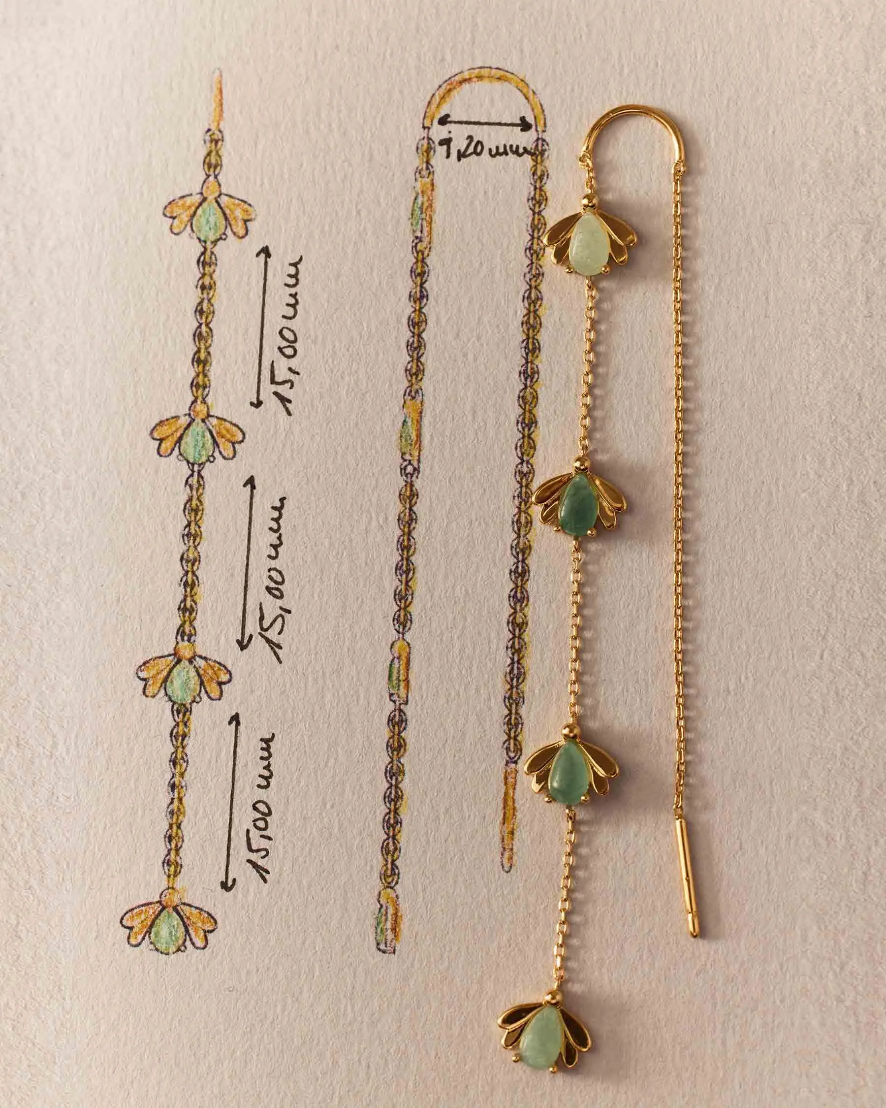 Firefly Long Earrings sold by Apodemia product image thumbnail 3