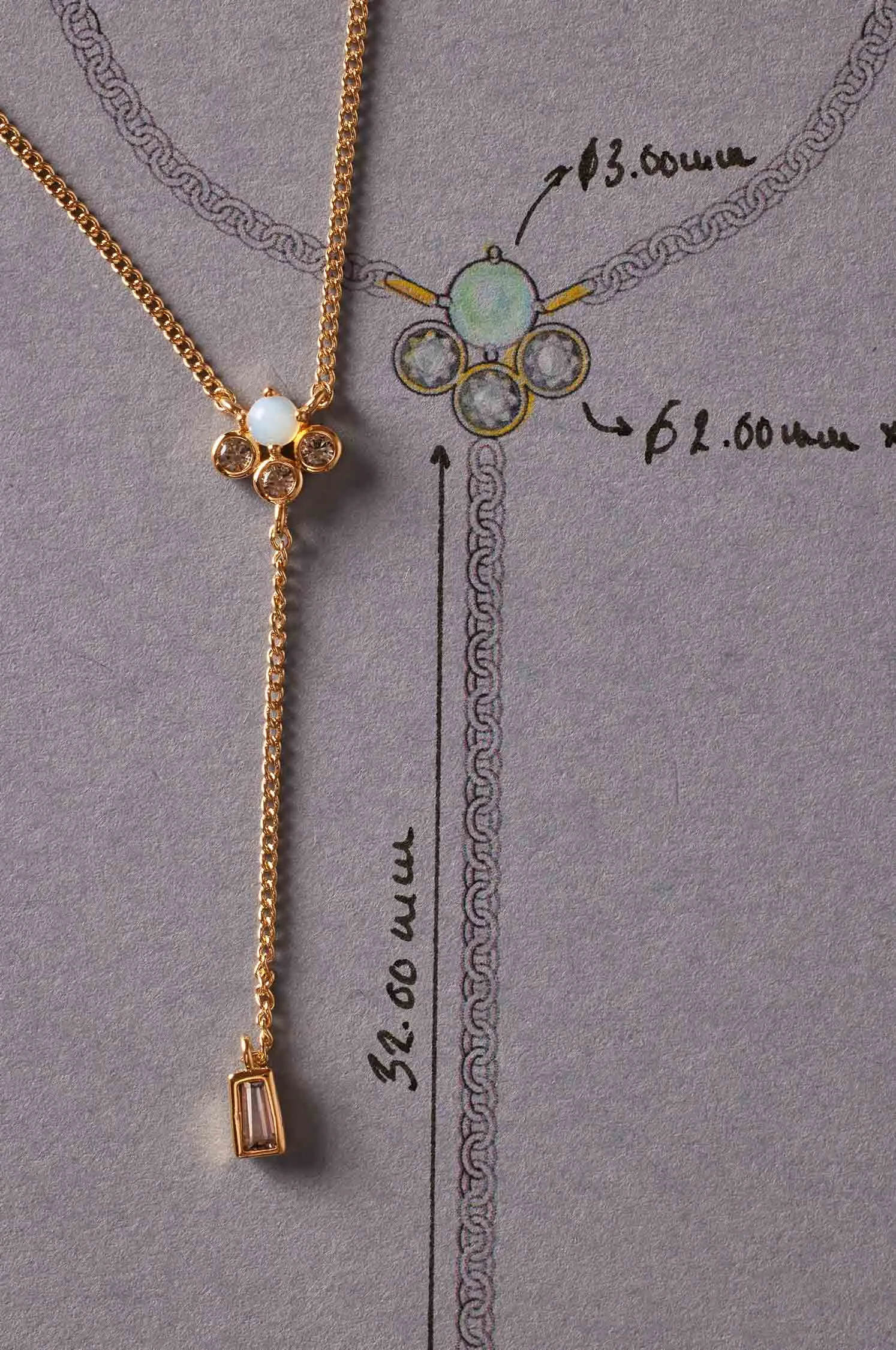 Moon Drop Necklace sold by Apodemia product image thumbnail 4