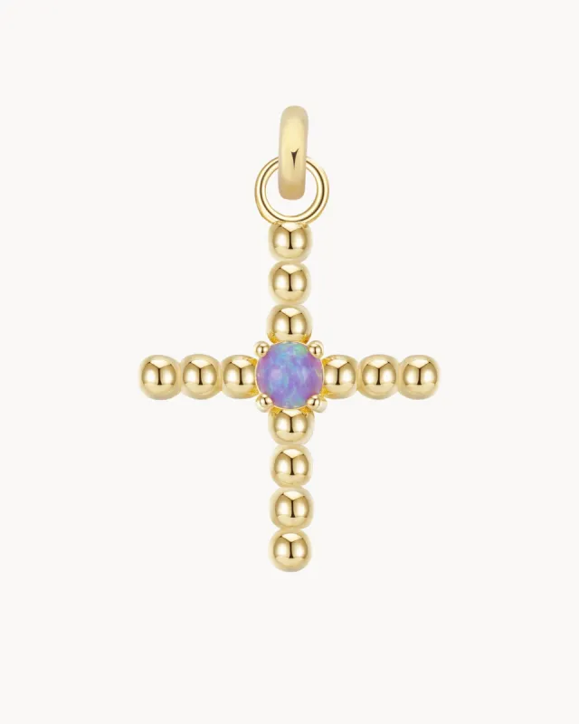 Opal Cross Charm sold by Apodemia