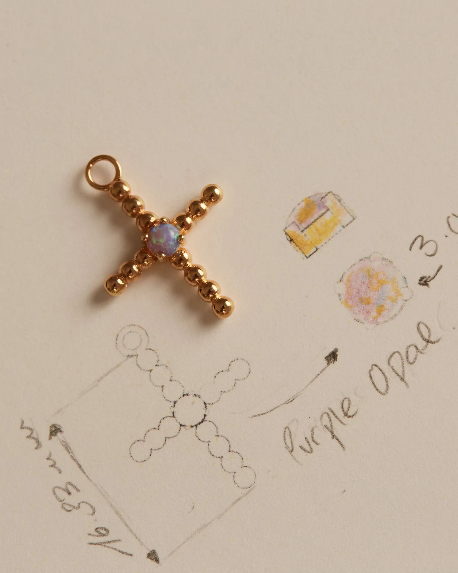 Opal Cross Charm sold by Apodemia product image thumbnail 3