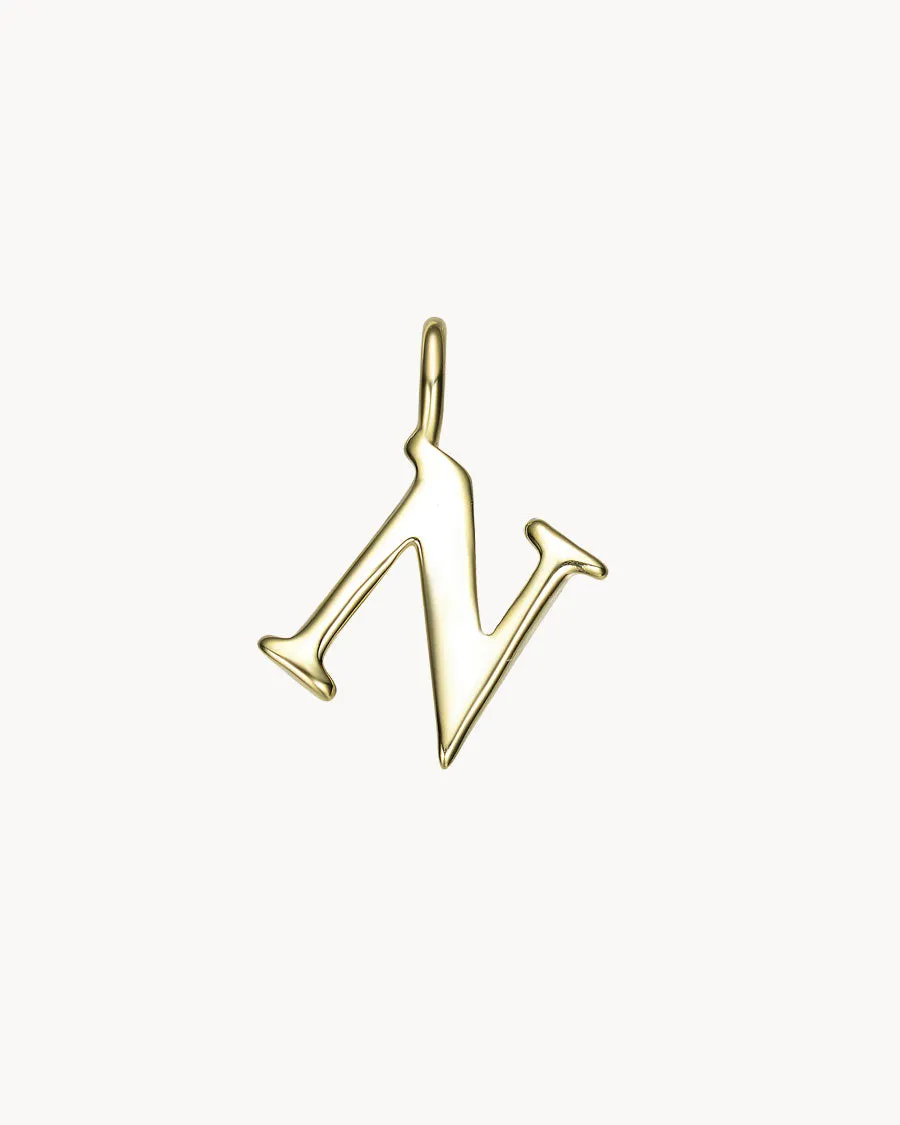 Charm Letter N | The Gray Box sold by Apodemia