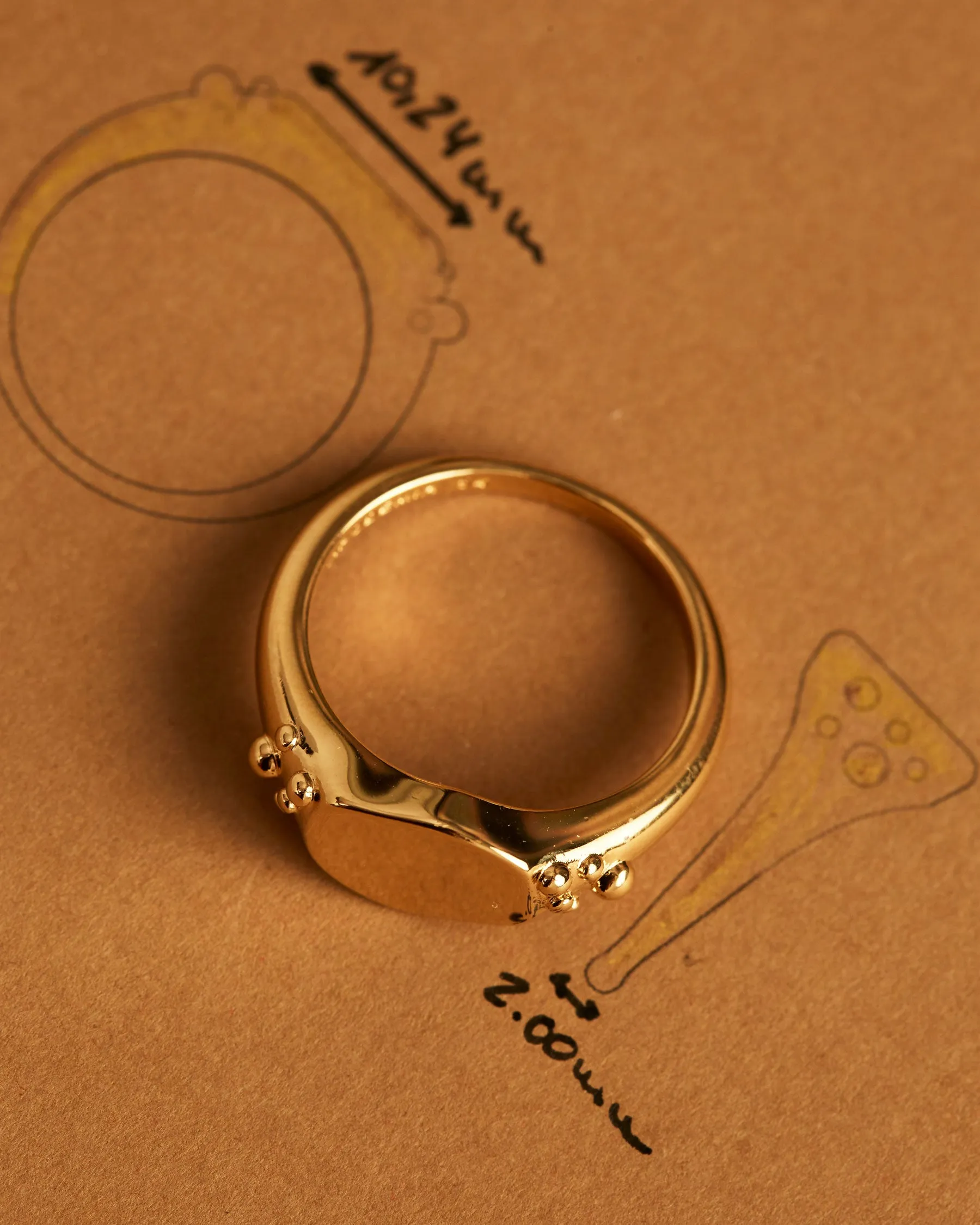 Sand Dust Signet Ring sold by Apodemia product image thumbnail 4