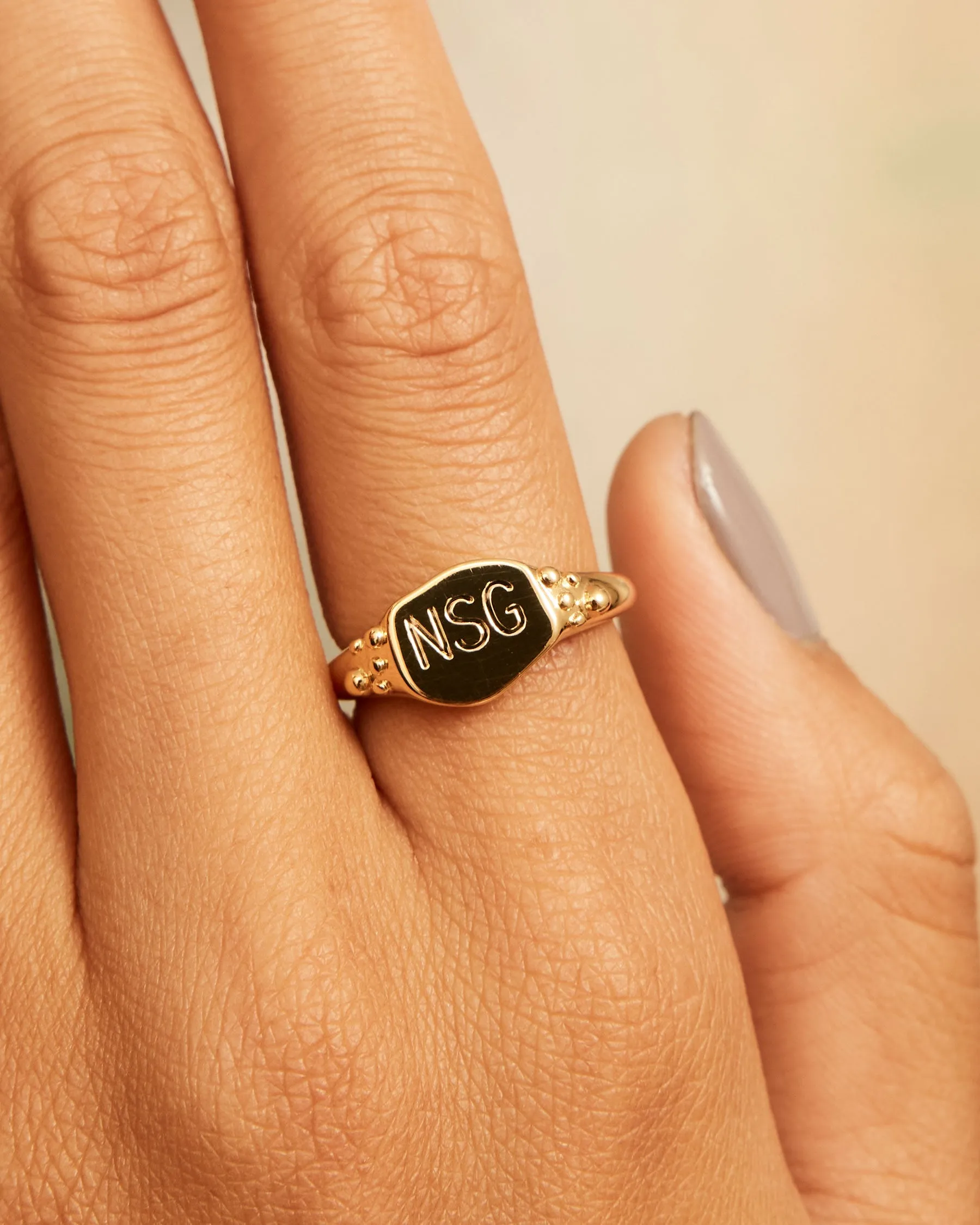 Sand Dust Signet Ring sold by Apodemia product image thumbnail 5