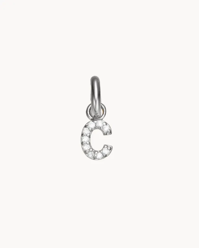 Charm Letter C Sparkle | The Gray Box sold by Apodemia