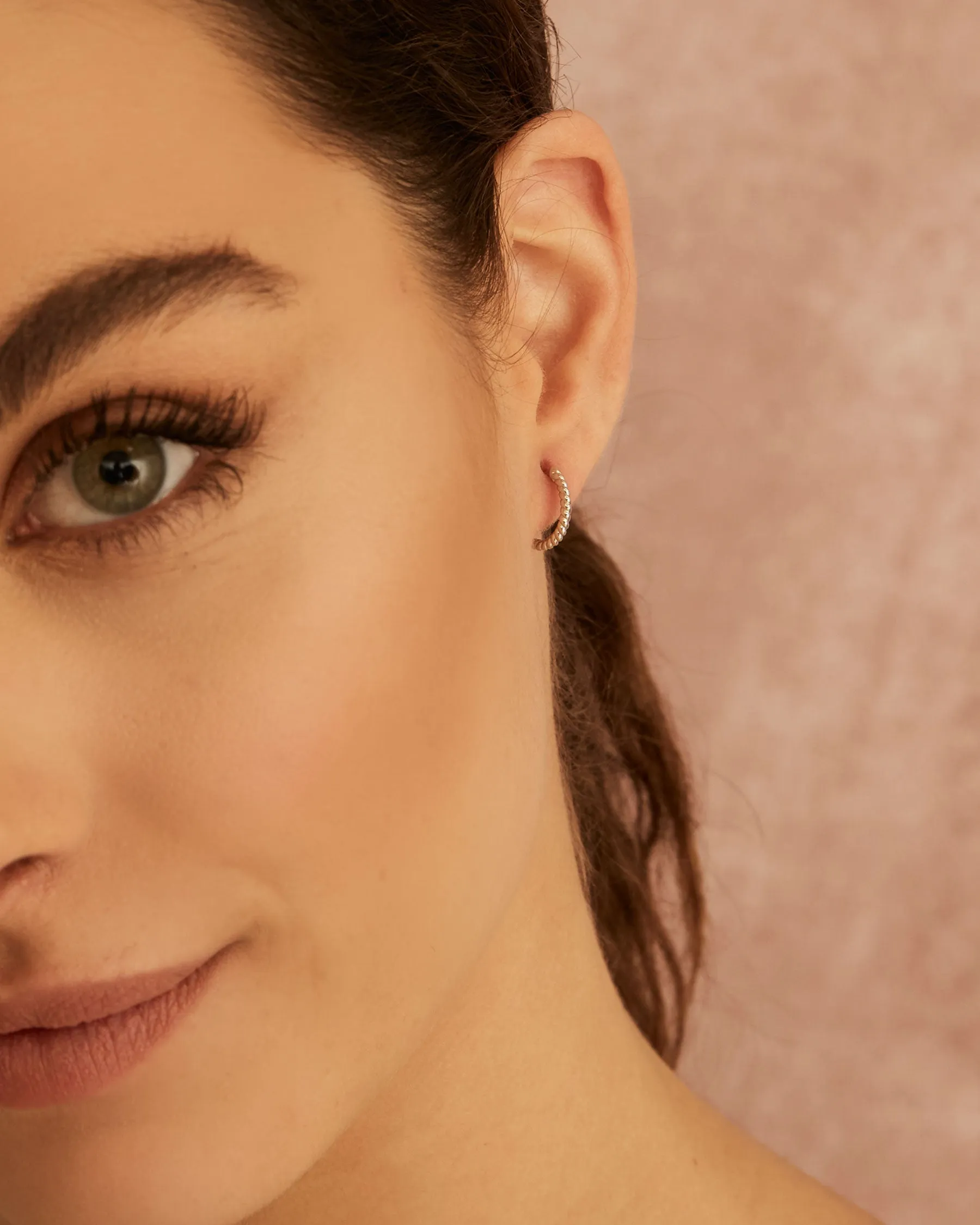 Giro Base Hoop Earrings | The Gray Box sold by Apodemia product image thumbnail 4