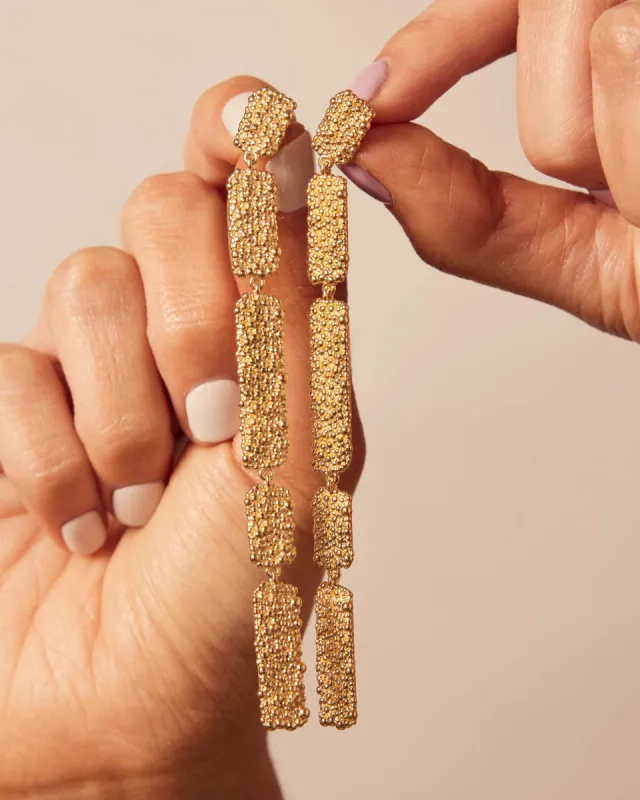 Sand Dust Long Earrings sold by Apodemia