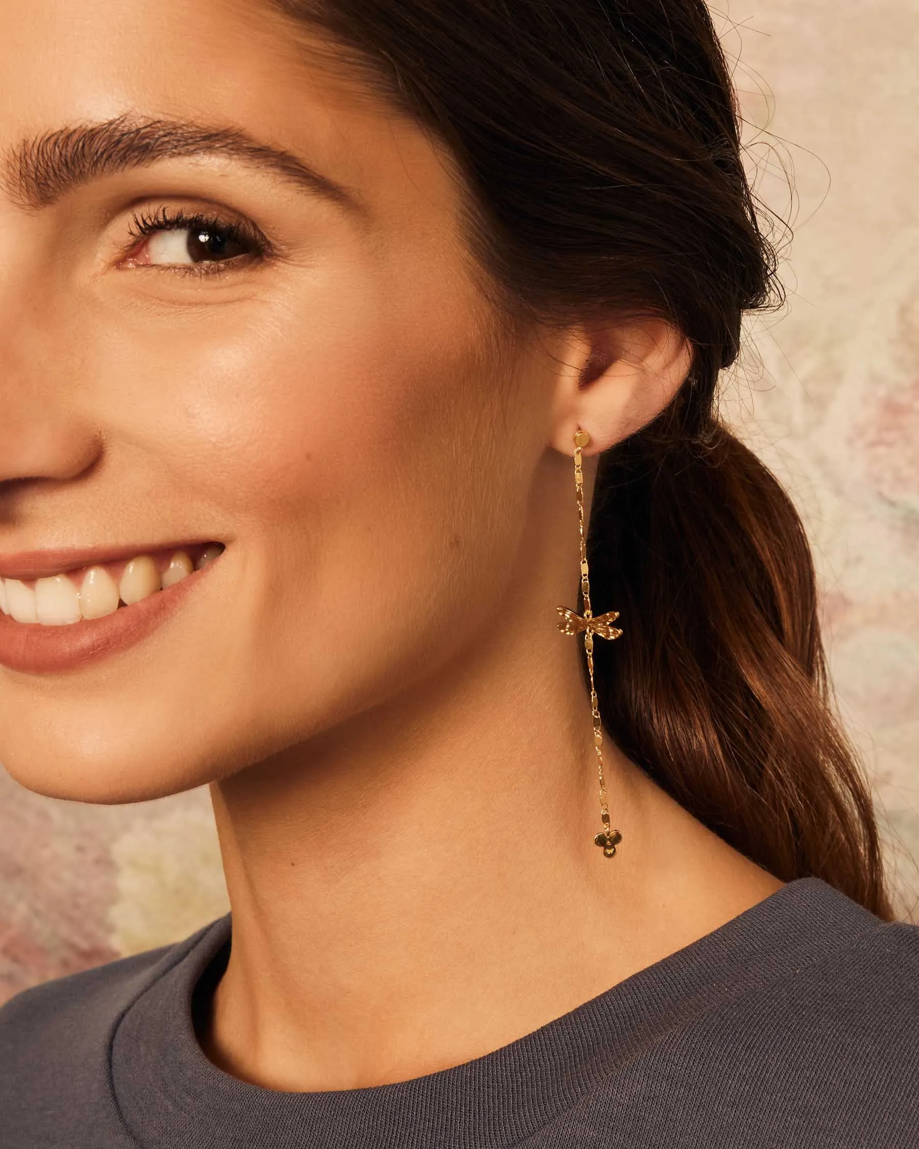 Long Earrings Duo Dragonfly sold by Apodemia product image thumbnail 3