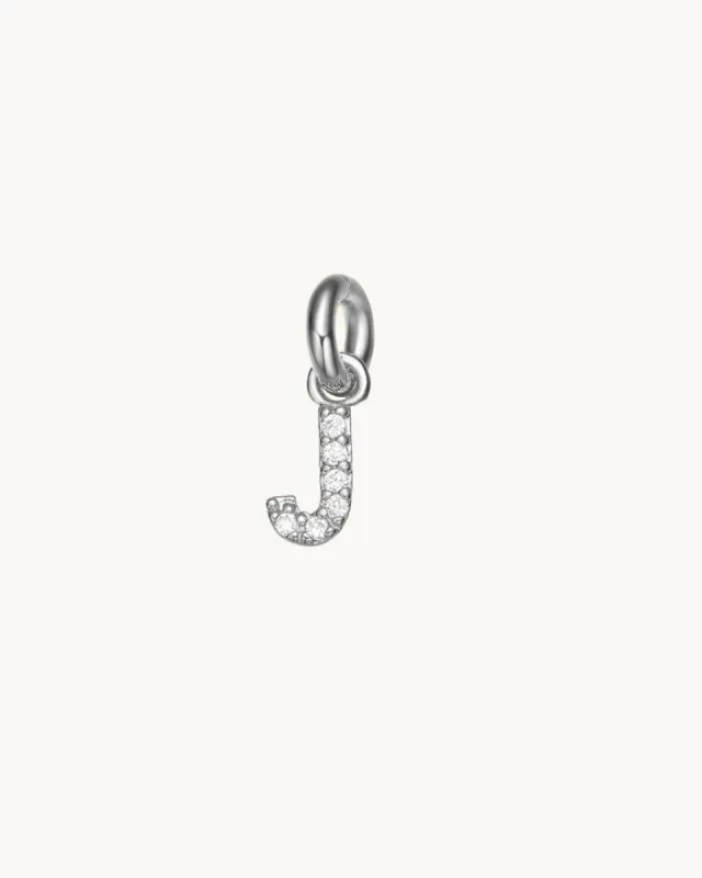 Charm Letter J Sparkle | The Gray Box sold by Apodemia
