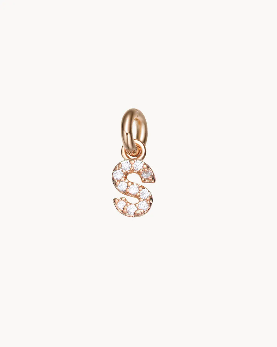Charm Letter S Sparkle | The Gray Box sold by Apodemia