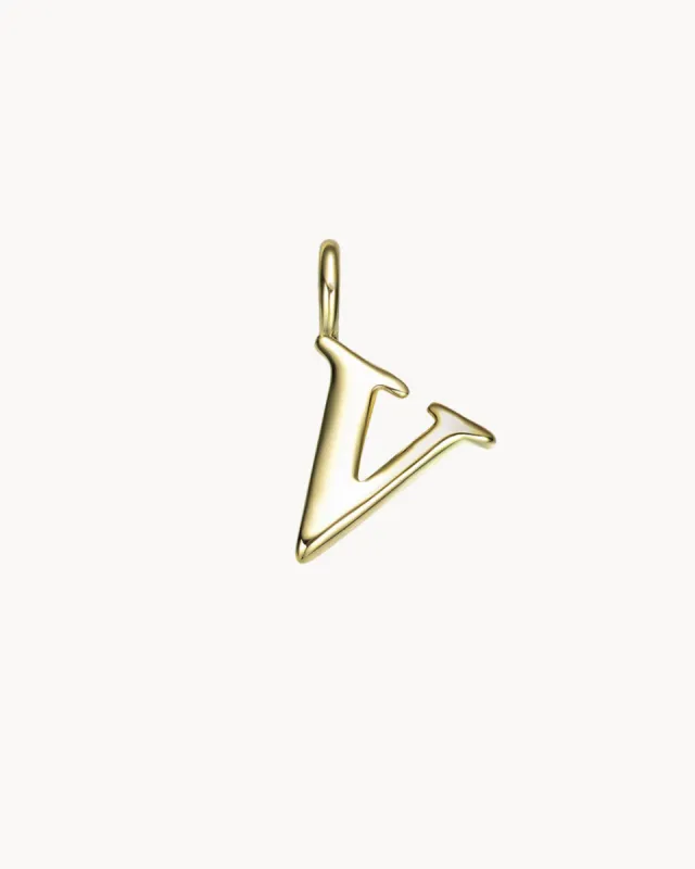 Charm Letter V | The Gray Box sold by Apodemia