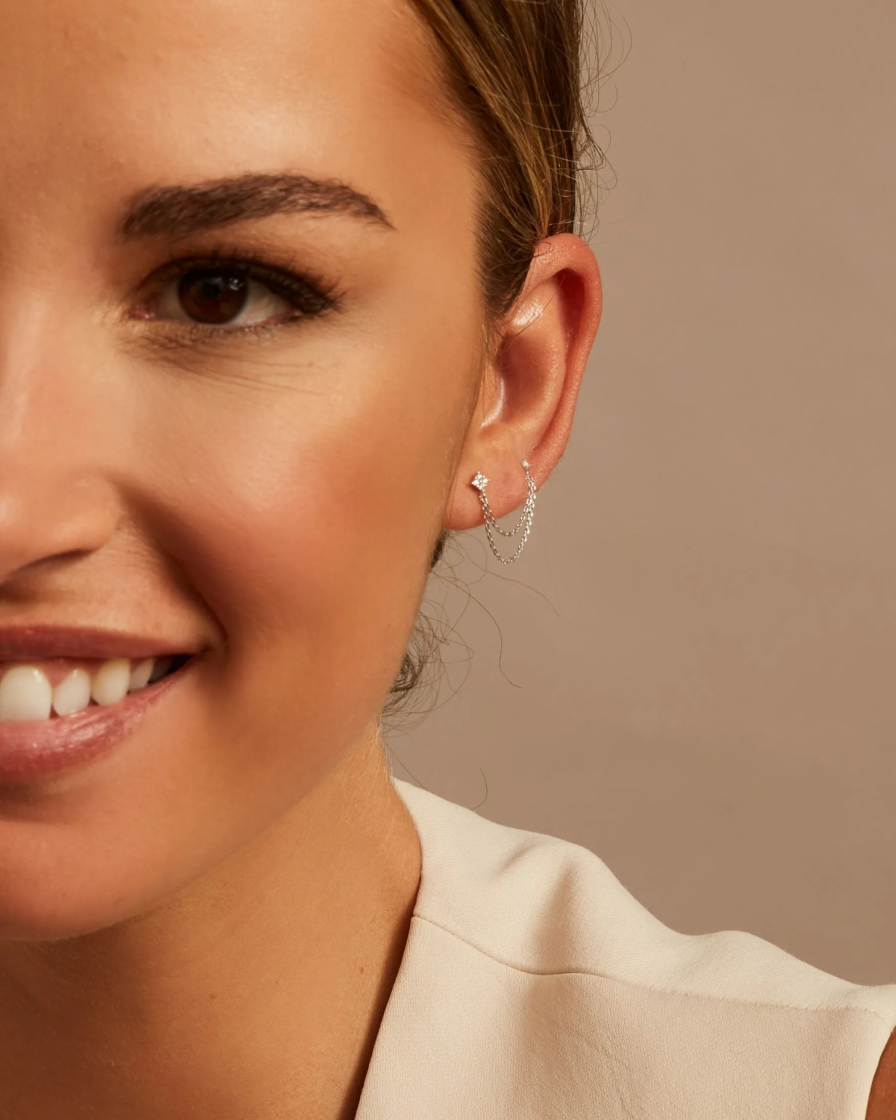 Forever Chain Earring | 925 Silver | sold by Apodemia product image thumbnail 2