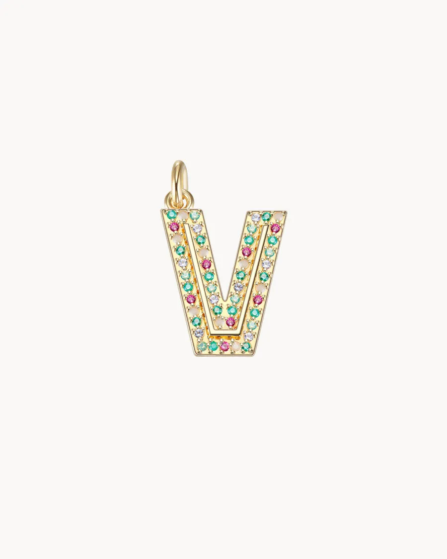 Charm Cosmos Letter V | The Gray Box sold by Apodemia