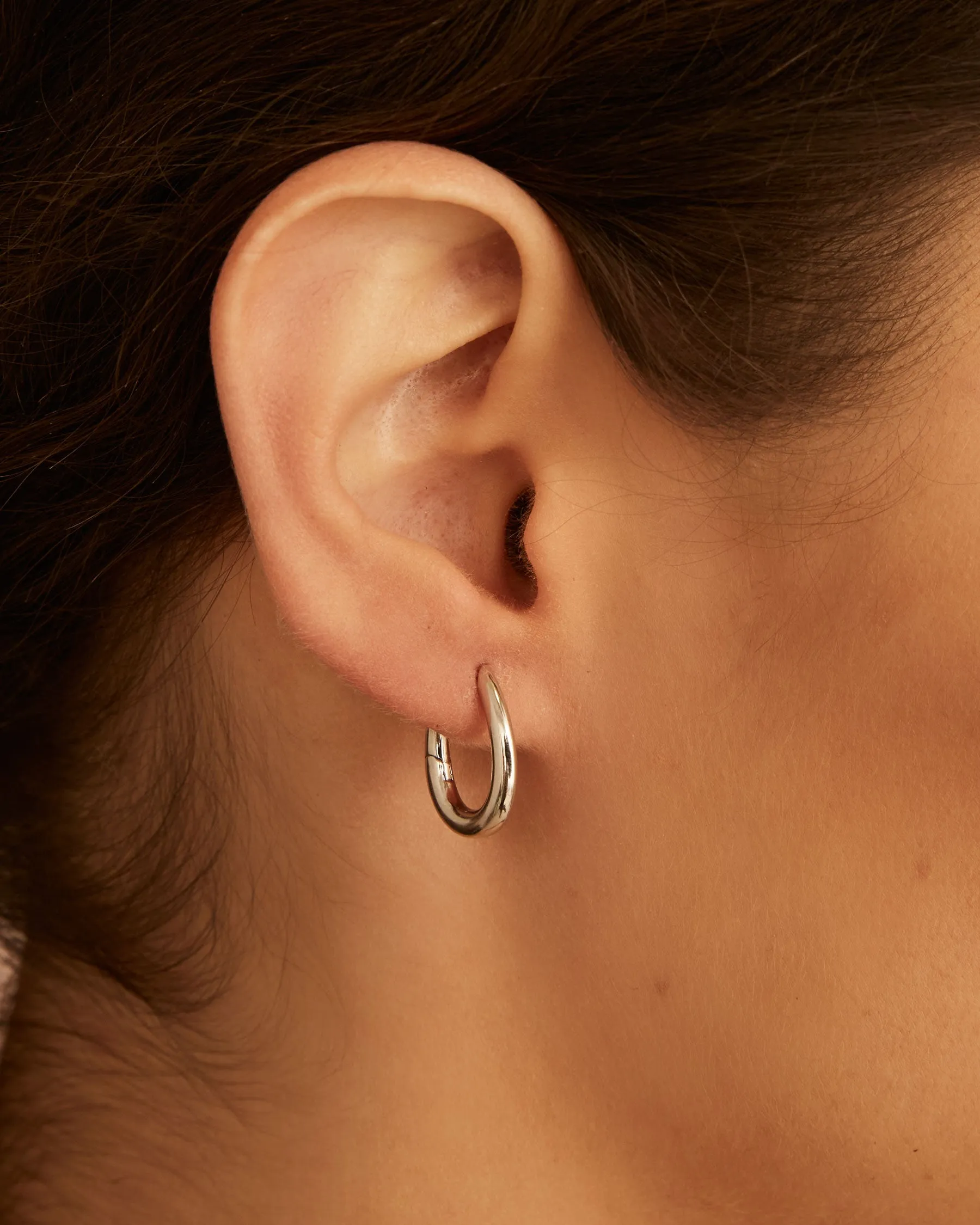 Elongated Hoop Earrings : The Gray Box sold by Apodemia product image thumbnail 2
