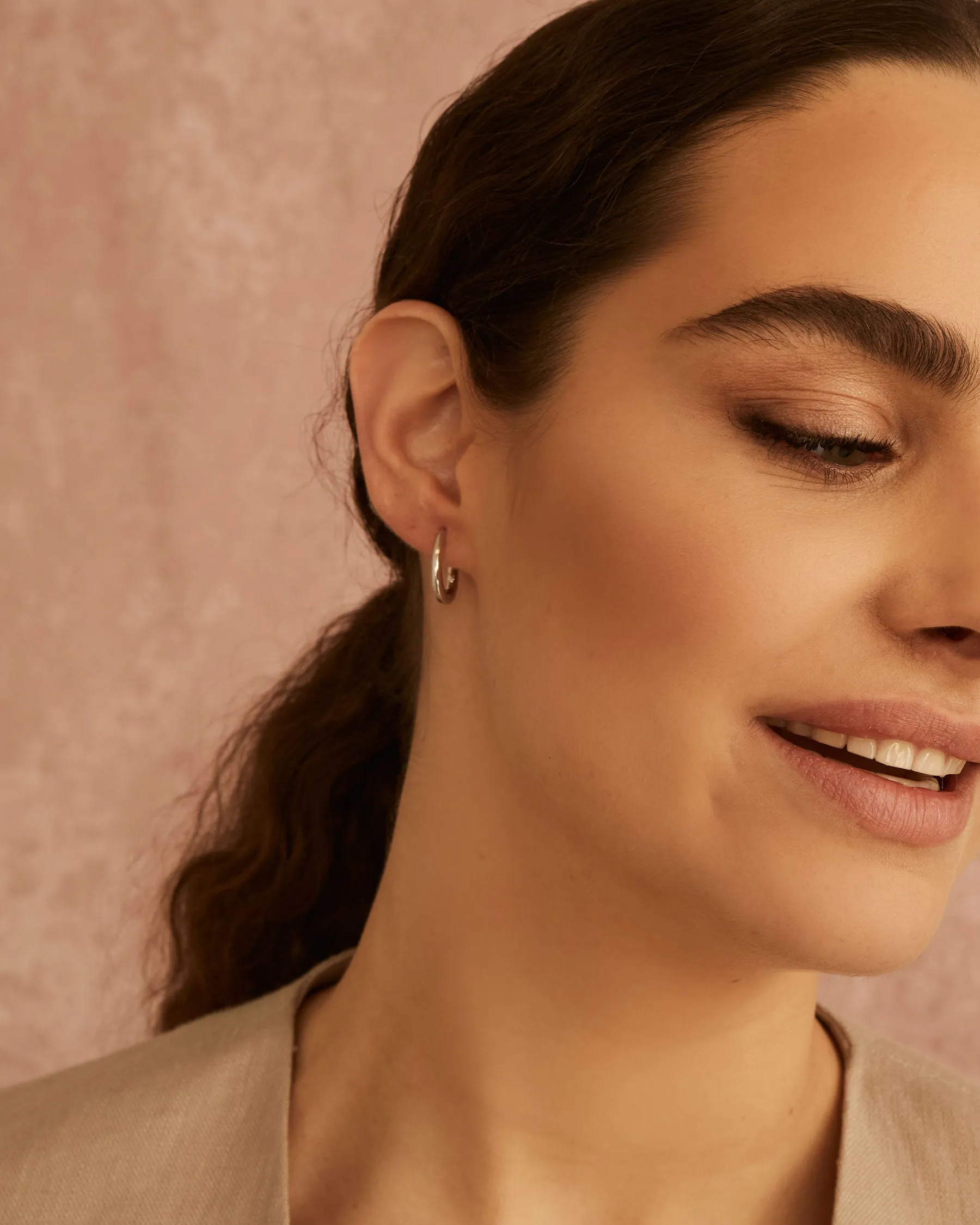 Elongated Hoop Earrings : The Gray Box sold by Apodemia product image thumbnail 3