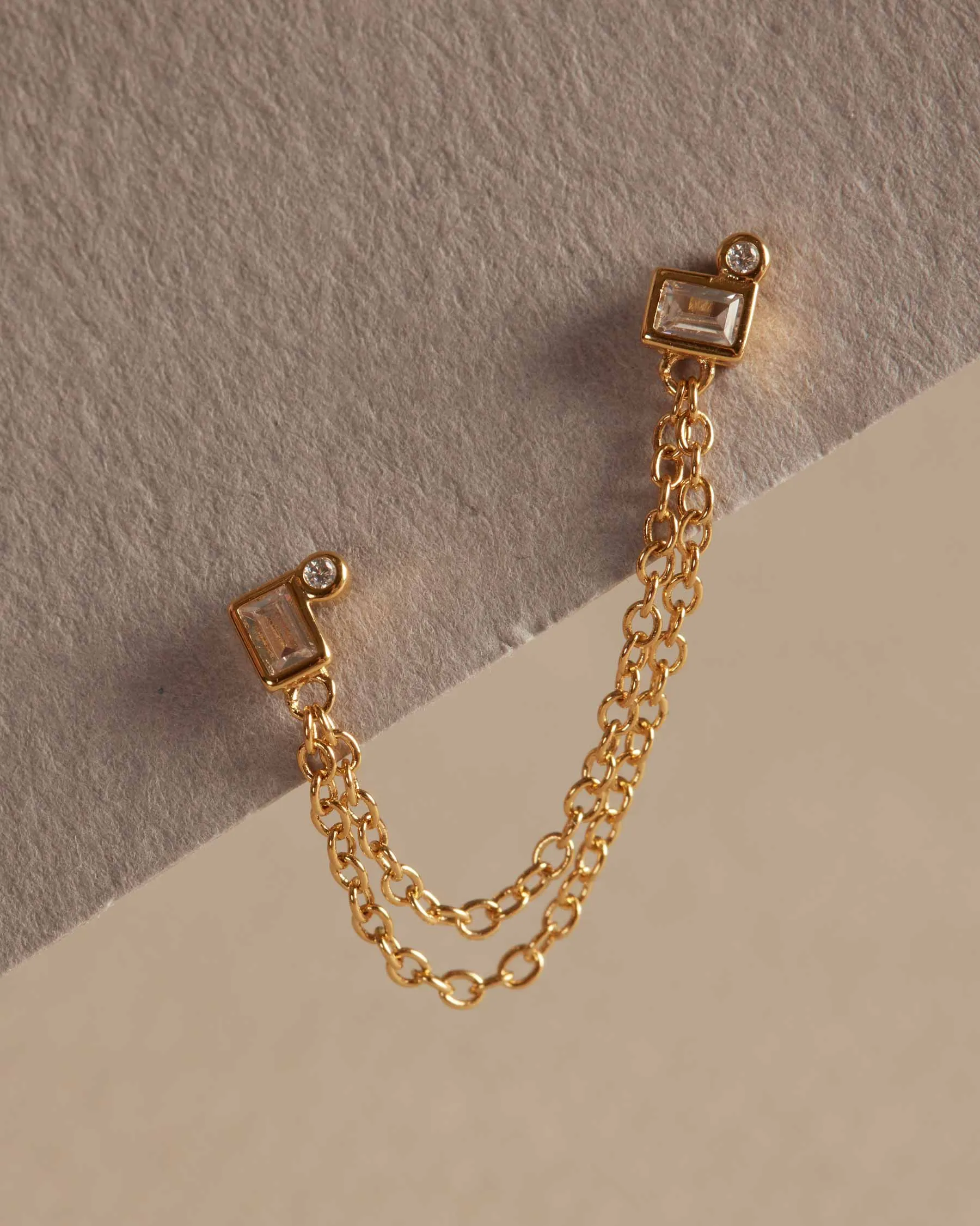 Baguette Chain Pendant Left | The Gray Box sold by Apodemia