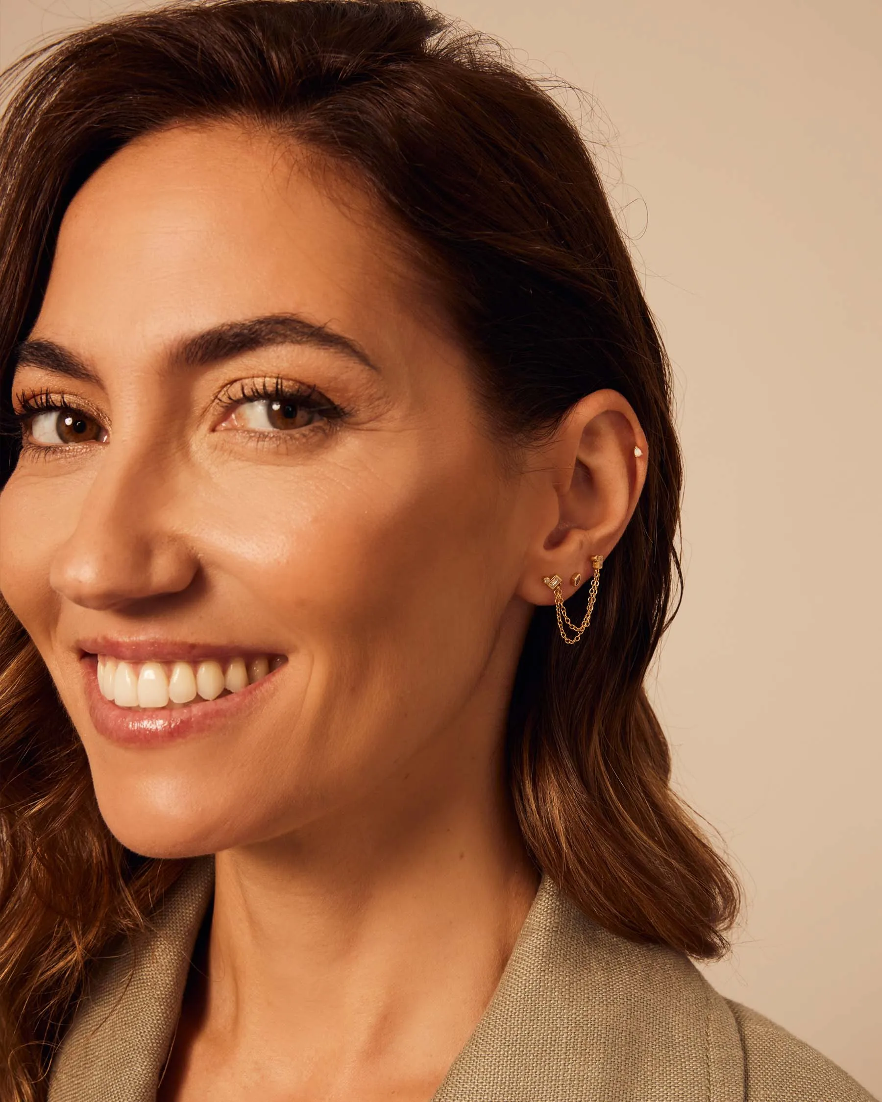 Baguette Chain Pendant Left | The Gray Box sold by Apodemia product image thumbnail 2