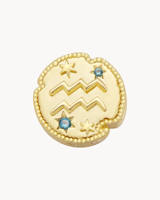 Aquarius Horoscope Clip Charm | The Gray Box sold by Apodemia