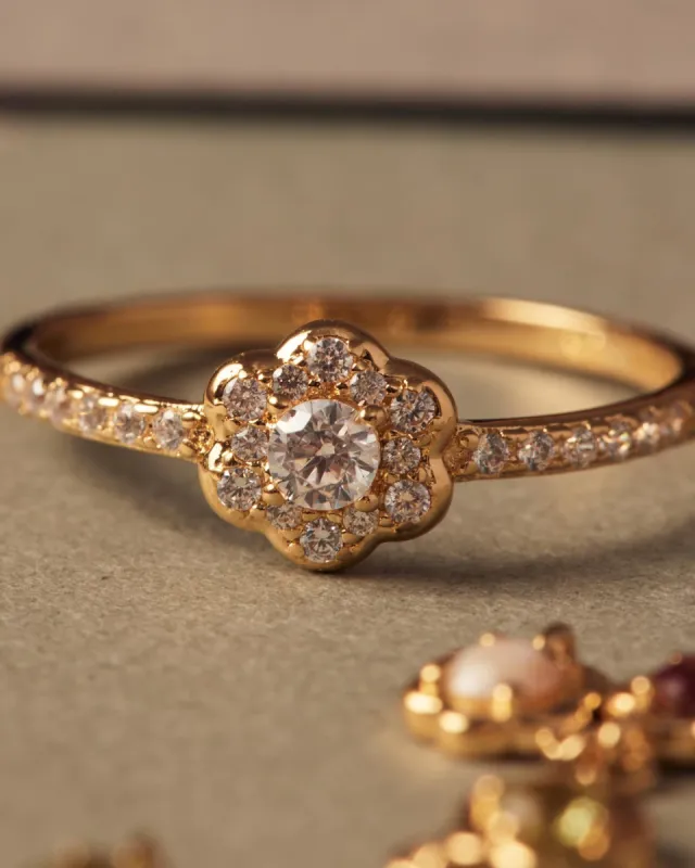 White Vine Flower Ring sold by Apodemia