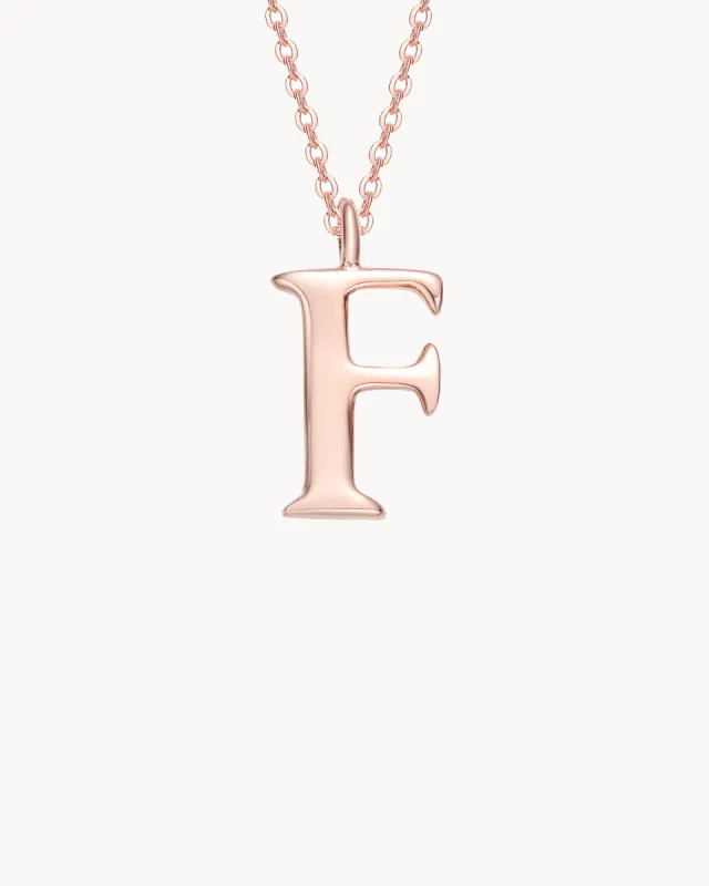 Necklace Letter F | The Gray Box sold by Apodemia