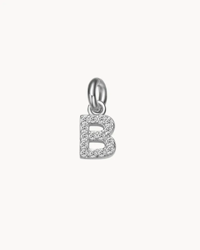 Charm Letter B Sparkle | The Gray Box sold by Apodemia