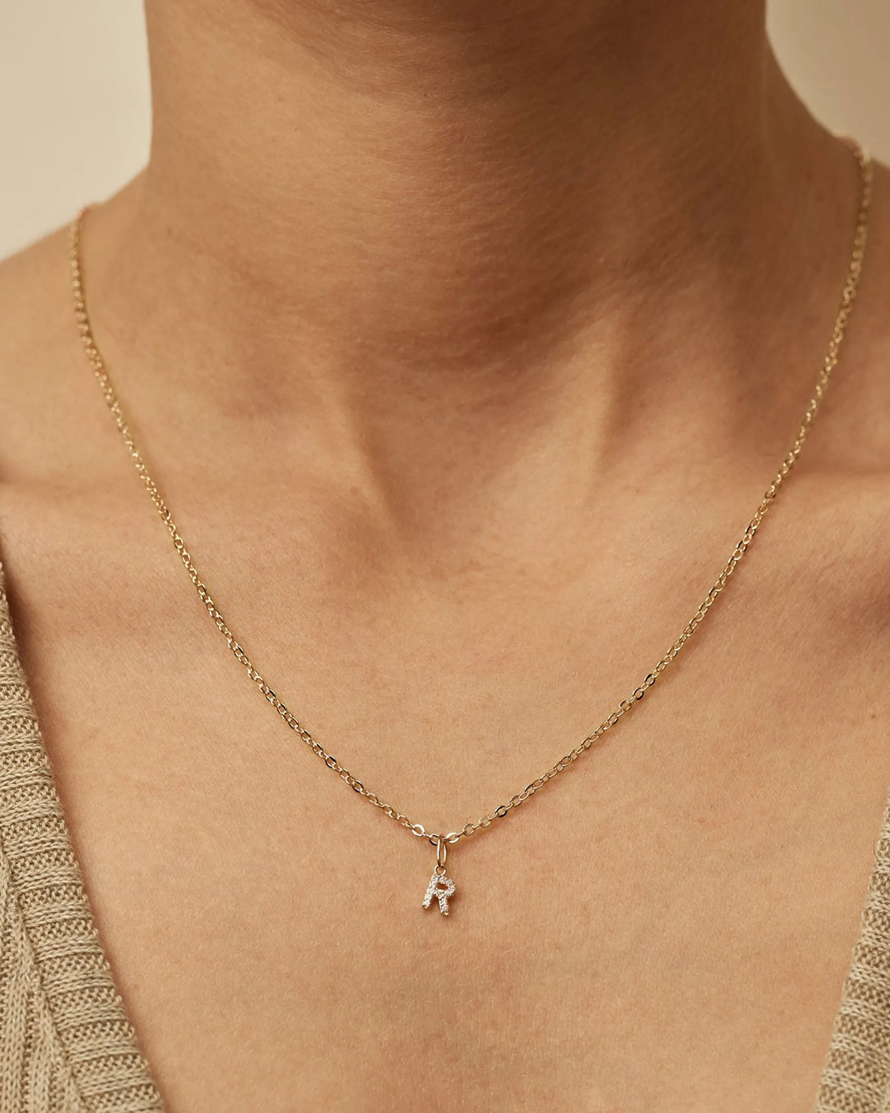 Charm Letter R Sparkle | The Gray Box sold by Apodemia