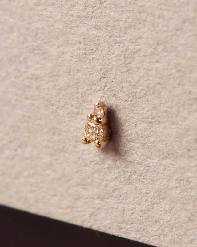 Forever 9K Solid Gold Earring | Diamonds sold by Apodemia