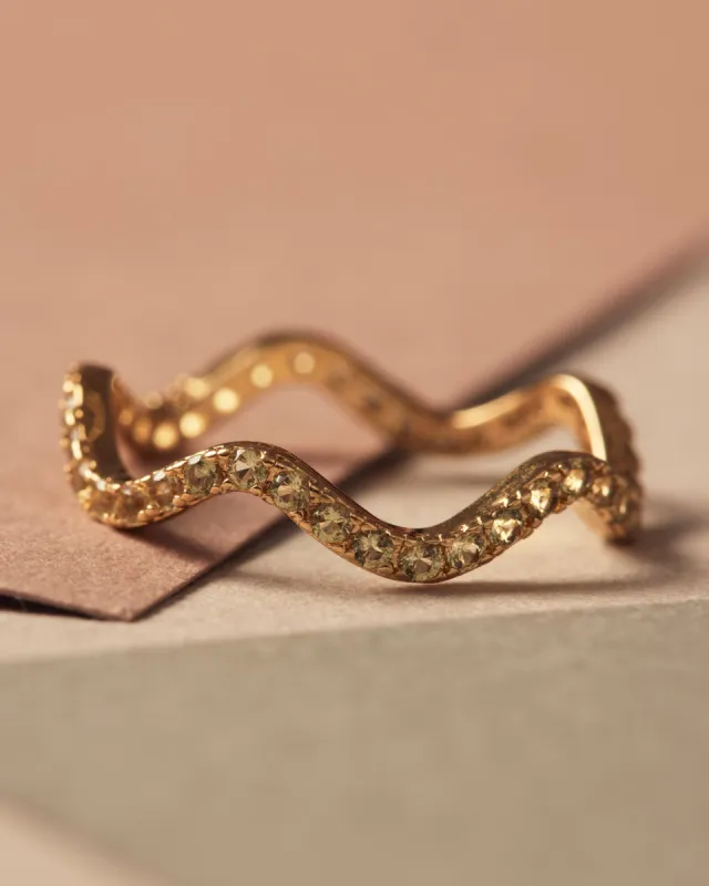 Emerald Green Vine single ring sold by Apodemia