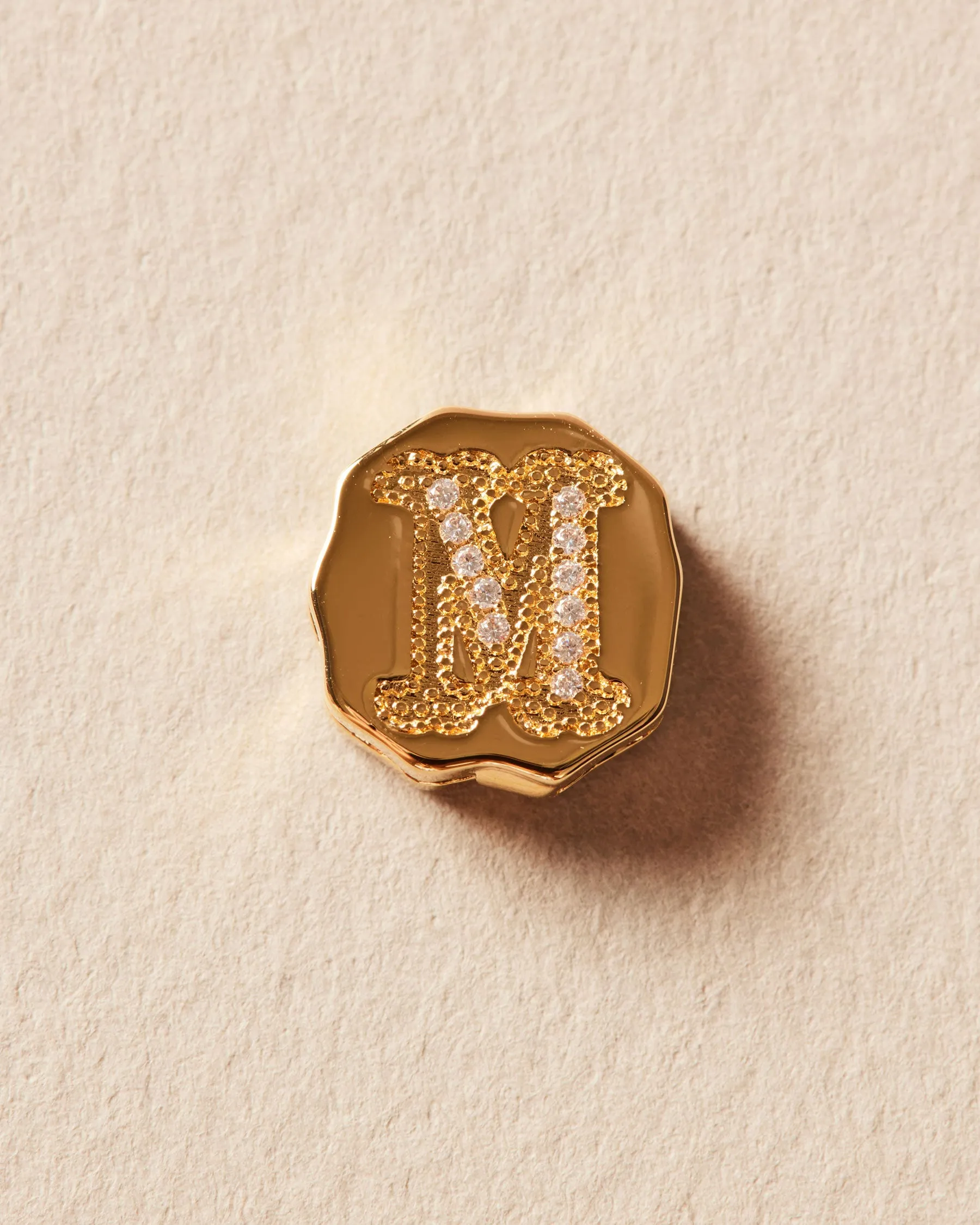 Charm Clip Bubble Vintage Letter M sold by Apodemia product image thumbnail 2