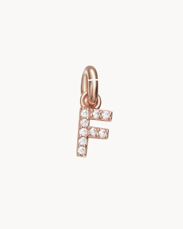 Charm Letter F Sparkle | The Gray Box sold by Apodemia