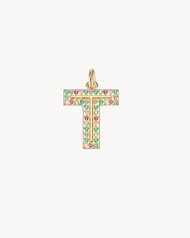 Charm Cosmos Letter T | The Gray Box sold by Apodemia