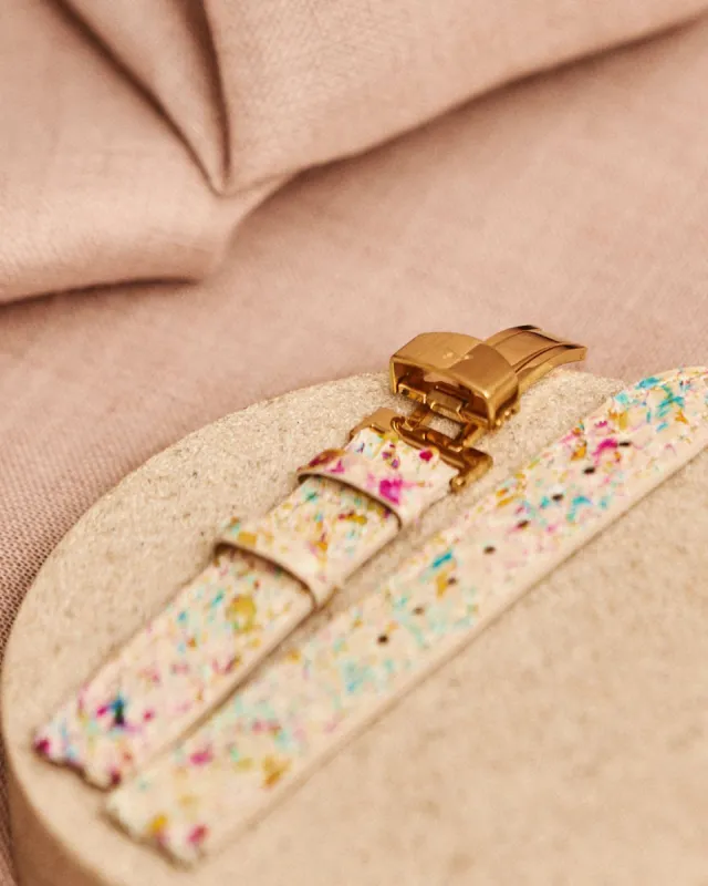 Fluor Splash Python Women's Strap - The Gray Box made by Apodemia