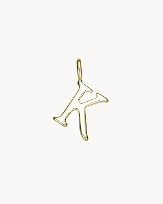 Charm Letter K | The Gray Box sold by Apodemia