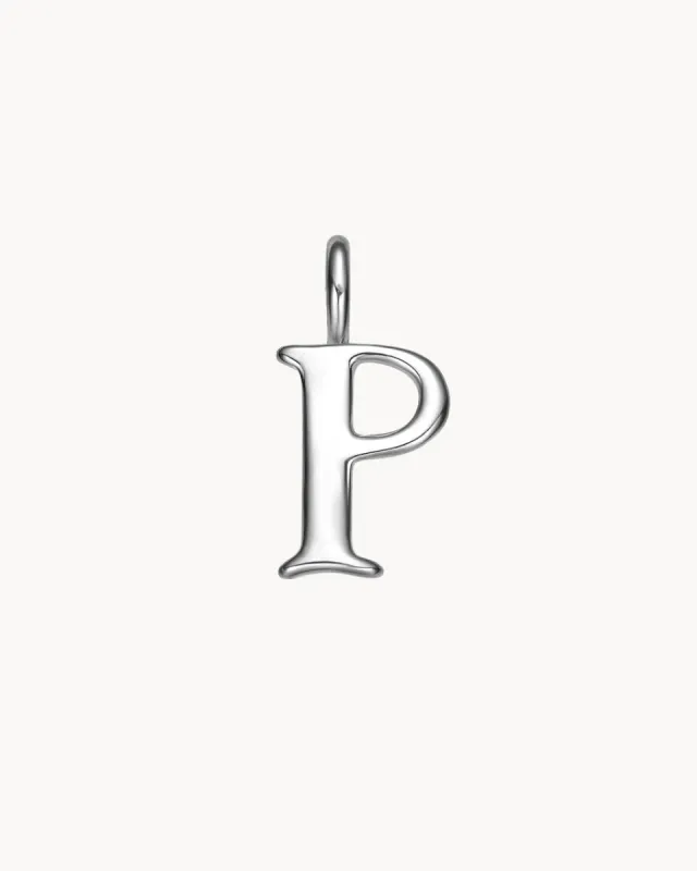 Charm Letter P | The Gray Box sold by Apodemia