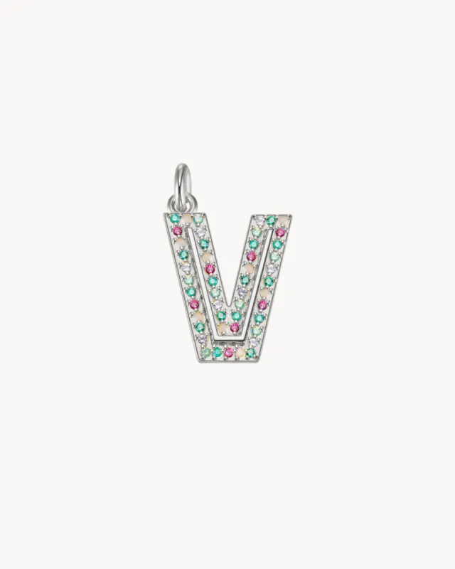 Charm Cosmos Letter V | The Gray Box sold by Apodemia