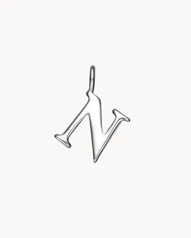 Charm Letter N | The Gray Box sold by Apodemia