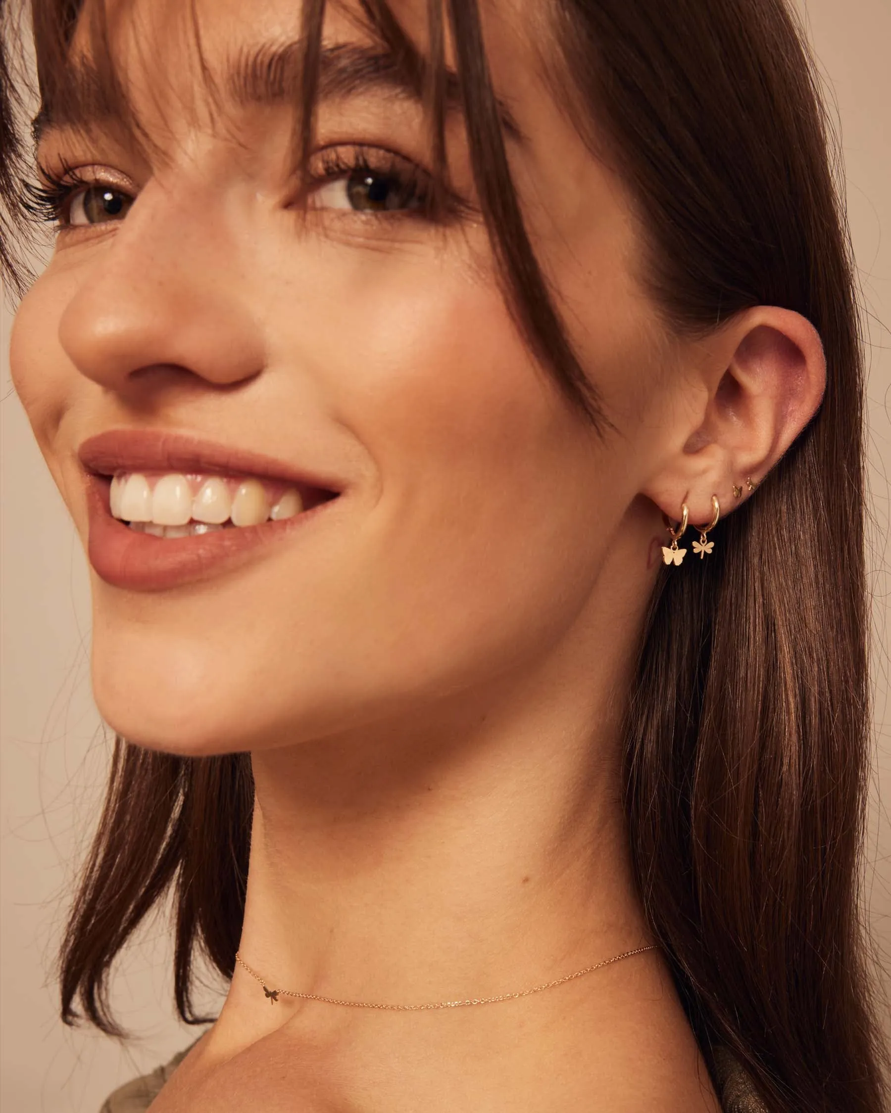 Mini Dragonfly Forever Earrings | 18K Solid Gold | sold by Apodemia product image thumbnail 2