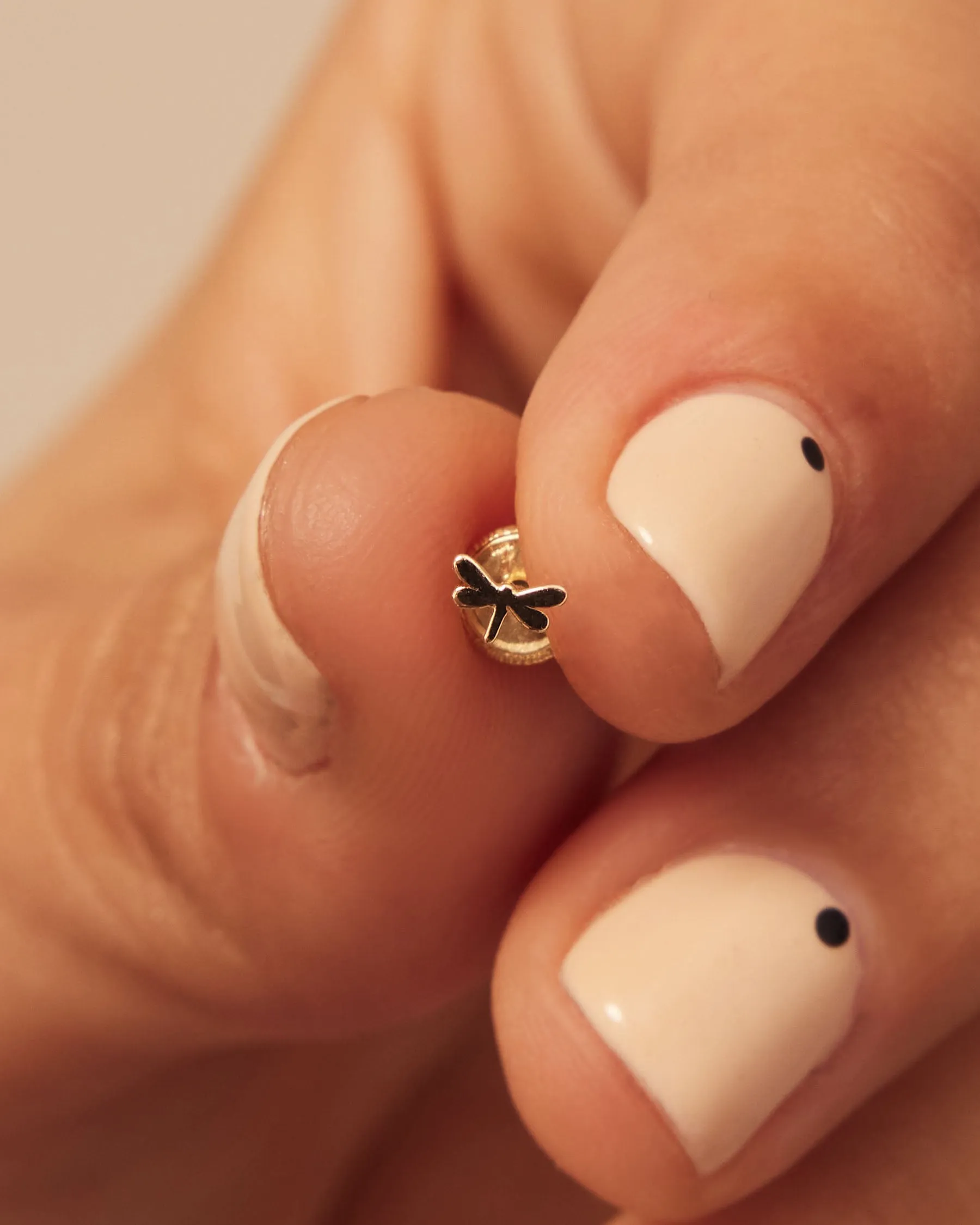 Mini Dragonfly Forever Earrings | 18K Solid Gold | sold by Apodemia