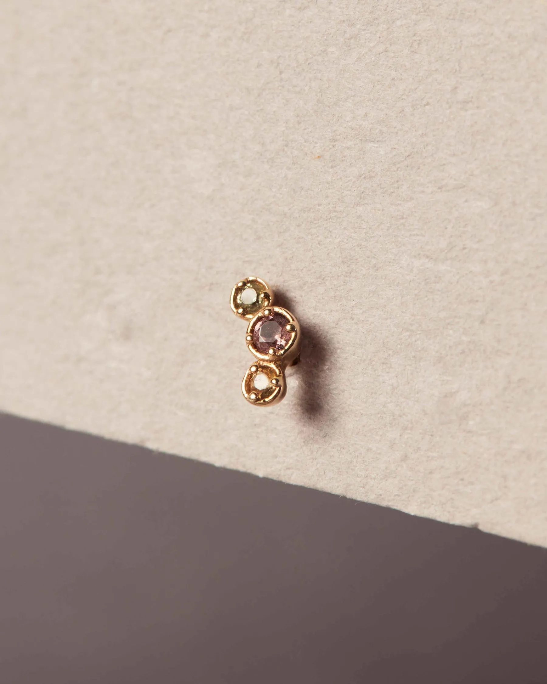 Mini Cuff Forever Earring | 9K Solid Gold | Tourmaline | Citrine | Olivine sold by Apodemia